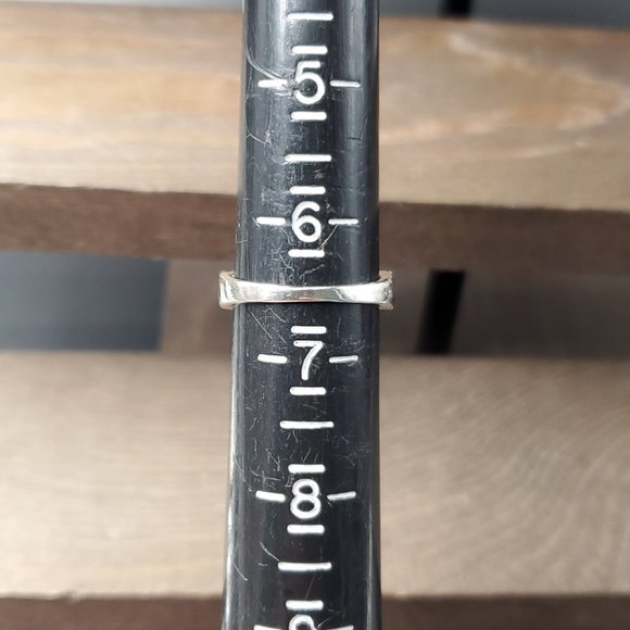 Size 6.5 Sterling Silver Stunning Red Orange Cubic Zirconia Gem Ring - Picture 6 of 8